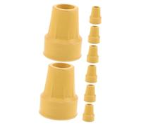 CALLARON 2 Set Cuscinetti Per Le Stampelle Di Grandi Dimensioni Bastoni Da Passeggio Coperture Per Il Palo Da Trekking Leggero Gomma Da Cancellare Giallo 4 Pezzi * 2