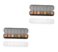 CALLARON 2 Set Custodia Sigillante Organizzatore Di Pillole Da Viaggio Porta Della Pillola Anziana Portapillole Farmaci Organizzatore Del Compartimento Organizzatore Di Viaggi 2 Pezzi * 2
