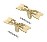 CALLARON 2 Set Pomello Mobili a Fiocco in Ottone per Cassettiera e Armadio | Finitura Lucida, Stile Rétro Decorativo, Uso Versatile, per Rinnovare Arredi Domestici Gusto