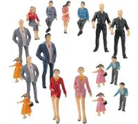 CALLARON 20 Mini Figure di Persone, Personaggi Multicolori, Miniature di Figure Realistiche per Case Delle Bambole, Plastici di Treni in Miniatura, Mini Scene di Paesaggi E Display Fai da Te
