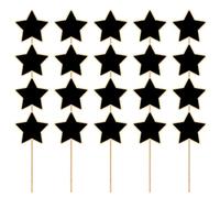 CALLARON 20 Pezzi Mini Lavagnette Nero a Forma di Stella a Cinque Punte in Legno, Leggere e Creative, per Segnaposto Matrimonio e Etichette per Giardino
