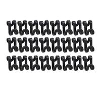 CALLARON 24 Ganci Doppia Testa in Plastica Abs Antiscivolo per Grucce, Connettori Salvaspazio per Armadio, Organizzatore Compatto per Appendiabiti e Abiti, Set da 24 Pezzi per Casa