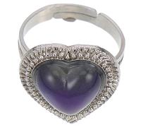 CALLARON 2pezzi Anello Preziosa Cambiamento Di Colore Regolabile e Unisex Anello Del Cuore Emozione Per Ogni Occasione Gioielli Da Donna Originali