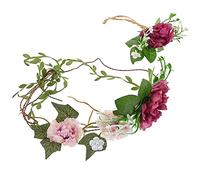 CALLARON 2pezzi Cerchietto Sposa e Polsiera Fiori Set Ghirlanda Per Matrimonio Al Mare Copricapo Floreale Di Fatto Mano