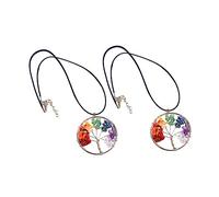 CALLARON 2pezzi Collana Tumbled Stone Con Pendente Della Pietre Naturali Per e Ragazze Accessori Unici e Creativi
