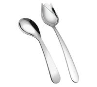CALLARON 2pezzi Cucchiai Angolati Per Anziani e Disabili Utensili Per e Facilitatore Per Inossidabile e Design Ergonomico Per Maggiore Comfort