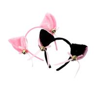 CALLARON 2pezzi Fasce Per Capelli Orecchie Di Gatto Corte e Morbide Per Ragazzo Ragazza Copricapo Animali Per Feste e Party