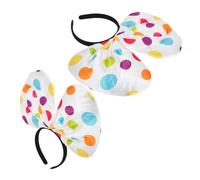 CALLARON 2pezzi Fascia Per Capelli Da Clown Fiocco Pois Copricapo Per Halloween Cerchietto Per Costume Da Giullare Accessori Per Carnevale Fascia Per Capelli Per Feste