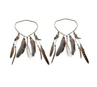 CALLARON 2pezzi Fascia Per Copricapo Boho Per Cosplay e Spettacoli Accessori Per Design Plume