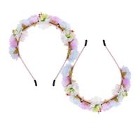 CALLARON 2pezzi Flower Headbands for Women Floral Headpiece for Weddings Halloween and Festivals Mexican Flower Decorative Hair Wreath and