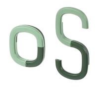 CALLARON 2pezzi Ganci da Cucina S-shape in Abs per Risparmio Spazio e Portata, Design Unico Verde, per Organizzare Asciugamani e Utensili
