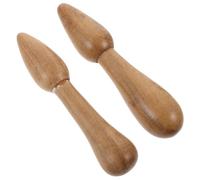 CALLARON 2pezzi Gourd Shape Wooden Acupressure Massage Sticks Lightweight Household Massage Tools for Relaxation and Fatigue Relief Easy to Carry for Home and Travel