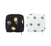 CALLARON 2pezzi Mini Custodia Per Assorbenti Interni Organizer Per Cosmetici Borsa Portaoggetti Custodia Per Resistente in Twill