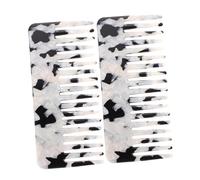 CALLARON 2pezzi Petto Denti Larghi Per Donna Pettine Districante Per Capelli Bagnati e Asciutti Pettine Antistatico Per Capelli Naturali Spessi Ricci e Ondulati