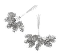 CALLARON 2pezzi Pigne Decorative Natalizie in Plastico Argento, Leggere e Realistiche, per Decorare Ghirlande di Natale e Alberi Festivi