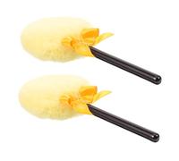 CALLARON 2pezzi Piumino Per Polvere Per Corpo Di Piumini Morbidi e Portatili Con Manico Per Applicare Polvere Libera e Altri Cosmetici Senza Danneggiare La Delicata Pelle