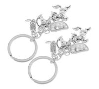 CALLARON 2pezzi Portachiavi in Forma di Cappello Western Mini Accessori da Cowboy Accessori per Cavalli Design Cowboy