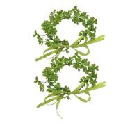 CALLARON 2pezzi Shamrock Headbands Verde Per Festa Di San Patrizio Coroncina Di Fiori Irlandesi Accessori Per Femminili Verde Con Foglie Decorazione Per Eventi e Foto