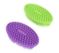 CALLARON 2pezzi Spazzola Bagno in Silicone Per Massaggiare Capelluto Setole Morbide Per Lavaggio Adatta Per Ragazza Pratica e Durevole