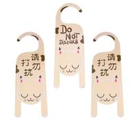 CALLARON 3 Cartelli Non Disturbare da Appendere alla Porta Design Gatto in Pvc Resistente, Etichette per Maniglia della Porta per Hotel, Bar e Ufficio, Segnaletica Facile da Stile Casuale