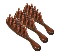 CALLARON 3 Pezzi Di Pettine Portatile in Legno Per Cuoio Capelluto Spazzola Per in Legno Di Sandalo Per Pettini Multifunzione Per Spazzola Asciutta Design Ergonomico