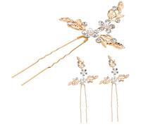 CALLARON 3 Pezzi Diamond Hairpin Buono Accessori Bastoni Riccio Panino Desiderio Fermaglio Per a Forchetta Bacchette Per Per Le Donne Bastoncino Per Cristallo