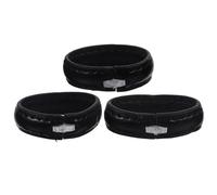 CALLARON 3 Pezzi Fibbia Cintura in pelle da uomo cinture custodi fibbia di fissaggio cintura uomo cintura in pelle, Nero , 1X2.8X4CM