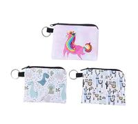 CALLARON 3 Pezzi Portamonete Impermeabile Porta Cosmetici Piccola Borsa Per La Mamma Portaoggetti Da Toeletta Portaoggetti Da Donna Carina E Adorabile Solidi Porta Chiavi Mini