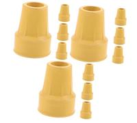 CALLARON 3 Set Cuscinetti Per Le Stampelle Leggero Anziani Coperchi Delle Punte Dei Pali Ispessiti Pali Da Trekking Gomme Canne Gomma Da Cancellare Giallo 4 Pezzi * 3
