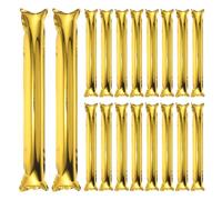 CALLARON 32 Bastoncini Gonfiabili Dorati da Tifo in Pellicola di Alluminio, Strumenti Rumorosi Riutilizzabili per Eventi Sportivi, Basket e Calcio, Bastoni Tuonanti per Cheerleading