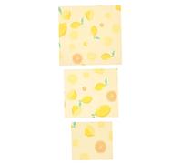 CALLARON 3pezzi Cera d Api Sostenibile per Alimenti Panno Cerato Riutilizzabile in Biologico Copertura per Ciotole Lavabile in Cera d Api Alternativa Naturale Pellicole