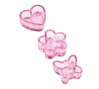 CALLARON 3pezzi Contenitore in Cristallo per Unghie Dappen Dish con Coperchio Piattino in Vetro Forma di Cuore Fiore Farfalla Contenitore per Liquidi per Nail Art Ciotola per Ammollo