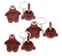 CALLARON 3pezzi Cute Bear Lipsticks Portachiavi Lucidalabbra e Lip Gloss Per Makeup e Ragazze