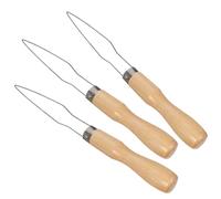 CALLARON 3pezzi Gancio Per Bottone in Acciaio Inossidabile Manico in Legno Aiuto Per Bottone Dispositivo Di Supporto Per Facile Da Usare Una Sola Mano