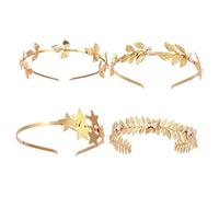 CALLARON 4 Pezzi cerchietto di perle fascia da sposa Fascia per alla moda Bride Headband gioielli per lascia il cerchio dei cerchio per retrò perla D'oro