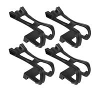 CALLARON 4 Pezzi Cinghie per Pedali Bicicletta in Plastico Nero Fermapiedi Regolabile per Pedali da Bici, Accessori per Cyclette e Indoor Cycling, Sicurezza e Efficienza nella Pedalata