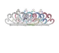 CALLARON 4 Pezzi Di Accessori Per Con Corone Di Diamanti Colorati In Cristallo Copricapo Tiara Con Strass Pettine Per Corone Per Bambine Tiare In Argento Accessori