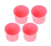CALLARON 4 pezzi di rivestimenti in silicone flessibili per pentolino ceretta - base piatta - accessori riutilizzabili per cera a casa