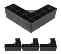 CALLARON 4 Pezzi Gambe per Divano in Plastica Nero L-shaped per Mobili, Supporto Stabile e Protezione Pavimento, Adatte a Sofa e Lavatrice