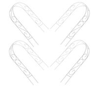 CALLARON 4 Pezzi Mini Arco da Giardino in Ferro per Piante Rampicanti e Fiori, Bianco, Compatto, Facile da Montare, per Giardino e Spazio Verde Interno, Stile Vintage Europeo