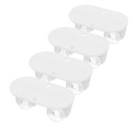 CALLARON 4 Pezzi Ruote Piroettanti Adesive Mini per Scatole Sottoletto e | ABS Bianco, Montaggio Rapido, Mobilità Fluida, per Progetti Fai e Contenitori Mobili