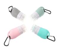 CALLARON 4 Pezzi Set Flaconi per Travaso 38ml in Silicone, Portatile e Ricaricabile, per Shampoo e Miscele di Oli Essenziali, Viaggio e Uso Domestico