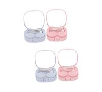 CALLARON 4 Set Custodia Per Lenti a Contatto Astuccio Custodia Per Obiettivo Portatile Custodia Per Gli Occhiali Comodo Porta Contatti Titolare Dei Contatti Plastica
