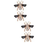 CALLARON 4pezzi Bee Decorative Shoe Clips Cute Metal Buckles with Rhinestones for Women for Various Shoes Lightweight and Unique Design