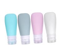 CALLARON 4pezzi Bottiglie in Silicone Portatili Per Cosmetici Contenitori Per Lozioni Viaggio Vuoti Separati Per Shampoo Struccanti e Altri Prodotti