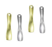 CALLARON 4pezzi Cucchiaio per Crema Viso Cucchiaio per Crema Contorno Occhi per Bellezza per Maschera Viso Strumento per Trucco in Lega di Zinco Facil Pulire Riporre nella Scatola