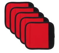 CALLARON 5 Pezzi Copertura Imbottita Antiscivolo in Poliestere per Maniglie Bilanciere e Valigia, Protezione Comoda per Fitness e Viaggio, Set Rosso