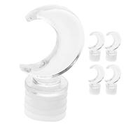 CALLARON 5 Pezzi Tappo per bottiglia per aromaterapia sostituzione del tappo del decanter tappo di bottiglia di tappo per bottiglia di vino plastica Transparent