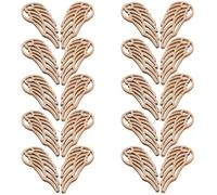 CALLARON 50 Pezzi Fette di Ala di Legno Grezzo a Forma D’angelo, Decorazioni Natalizie in Legno Naturale per Artigianato Fai da Te, Materiali Versatili per Progetti Creativi e Abbellimenti