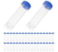 CALLARON 50 Pezzi Provette da Centrifuga da Laboratorio Tappino a Vite Fondo Piatto 50 Ml per Analisi di Campioni e Microcentrifughe